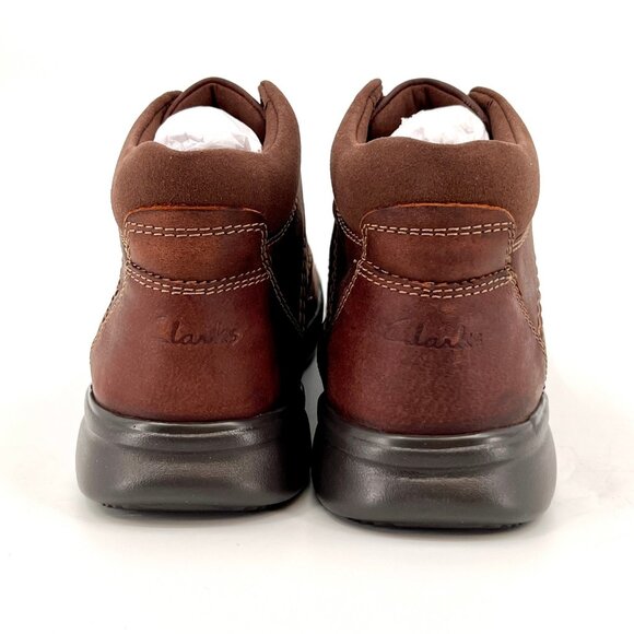 Clarks Bradley Leather Mid Comfort Boots Size 9M Brown Lace‑Up Ankle Boots - Picture 5 of 14